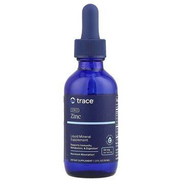 Цинк Іонний у краплях, 50 мг, Ionic Zinc, Trace Minerals, 59 мл
