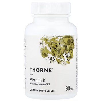 Вітамін K, Vitamin K, Thorne, 60 капсул