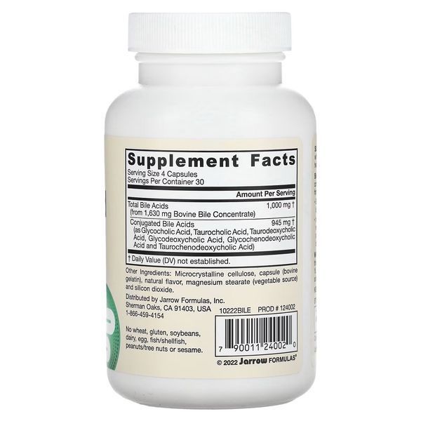 Жовчні кислоти, Bile Acid Factors, Jarrow Formulas, 120 капсул