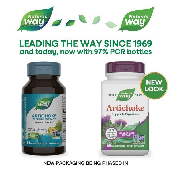 Артишок, Artichoke, Standardized, Nature's Way 60 Капсул