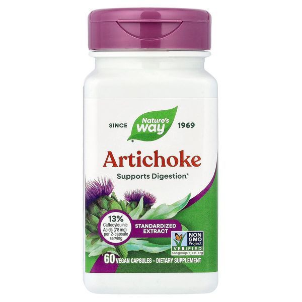 Артишок, Artichoke, Standardized, Nature's Way 60 Капсул