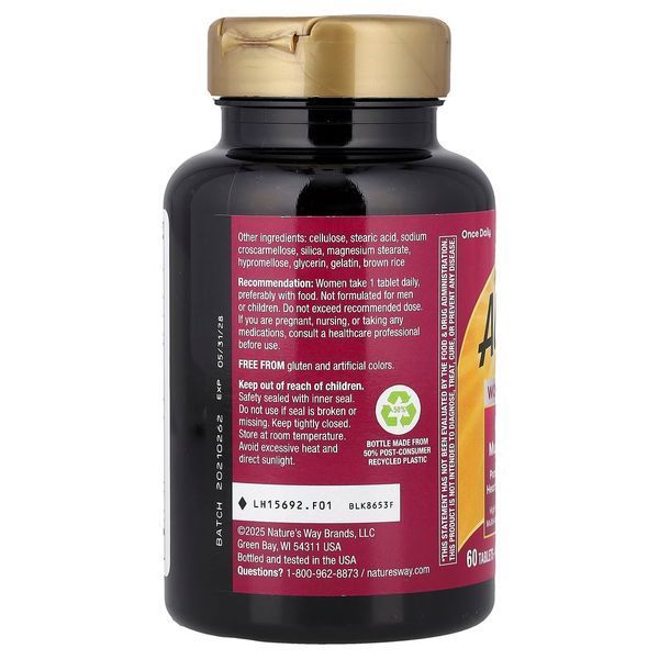 Мультивітаміни Для Жінок, Alive! Once Daily, Women's 50+ Multi-Vitamin, Nature's Way 60 Таблеток
