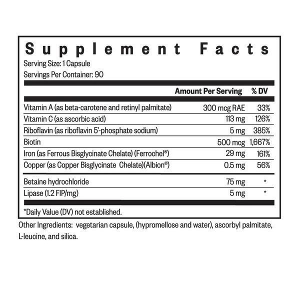 Залізо з кофакторами, 29 мг, Iron With Cofactors, Seeking Health, 90 вегетаріанських капсул