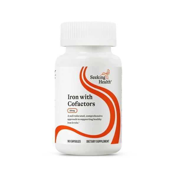 Залізо з кофакторами, 29 мг, Iron With Cofactors, Seeking Health, 90 вегетаріанських капсул