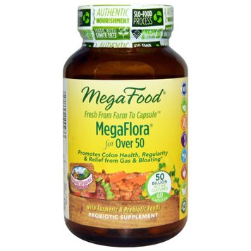 Пробіотики MegaFlora Probiotic with Turmeric, MegaFood, 60 капсул