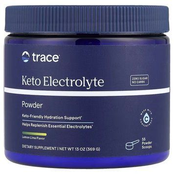 Електроліти-Кето, смак лимон та лайм, Keto Electrolyte Powder, Trace, 369 гр