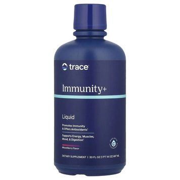 Підтримка імунної системи, смак ягід, Fast-Absorbing Liquid Immunity+, Trace Minerals, 887 мл