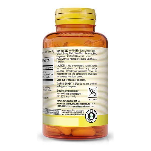 Лавровий лист, Bay Leaf, Mason Natural, 60 капсул