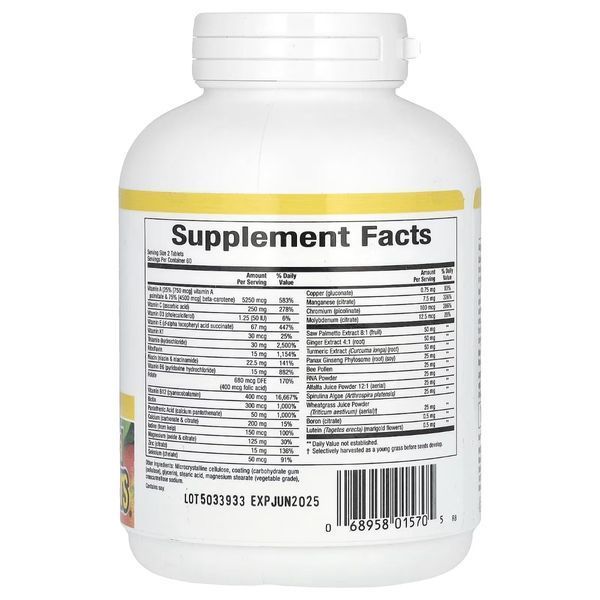 Щоденні вітаміни для чоловіків, Men's MultiStart, Vitamin A Day for Men, Natural Factors, 120 таблеток