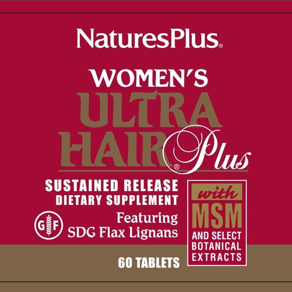 Комплекс для Росту та Оздоровлення Волосся для Жінок, Ultra Hair, Natures Plus, 60 таблеток