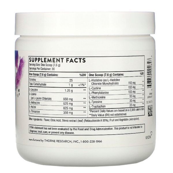 Комплекс амінокислот, смак ягід, Amino Complex, Berry Flavored, Thorne Research, 228 г (8 унцій)