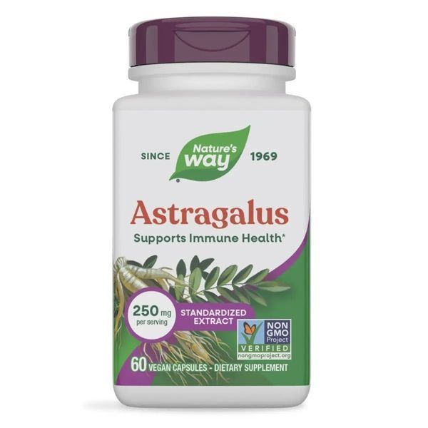 Астрагал, преміум екстракт, Astragalus, Premium Extract, Nature's Way, 60 вегетаріанських капсул