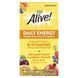 Мультивітаміни із залізом, повний комплекс, Alive! Daily Energy, Complete Multivitamin, Nature's Way, 60 таблеток