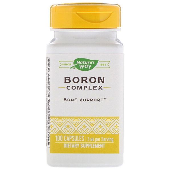 Бор, 3 мг, Boron Complex, Nature's Way, 100 капсул