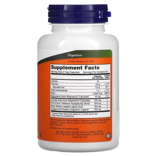 Комплекс для Кишечника, Candida Support, Now Foods, 90 вегетарианских капсул