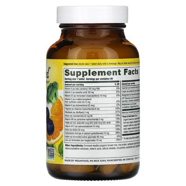 Мультивитамины для мужчин, Men&rsquo;s One Daily, MegaFood, 60 таблеток