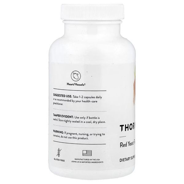 Красный дрожжевой рис и CoQ10, Red Yeast Rice + CoQ10, Thorne, 120 капсул