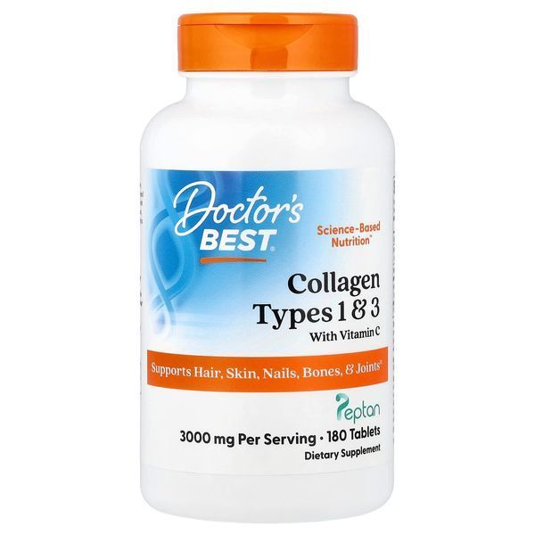 Колаген Типів 1&3 1000мг, Peptan, Doctor's Best, 180 таблеток