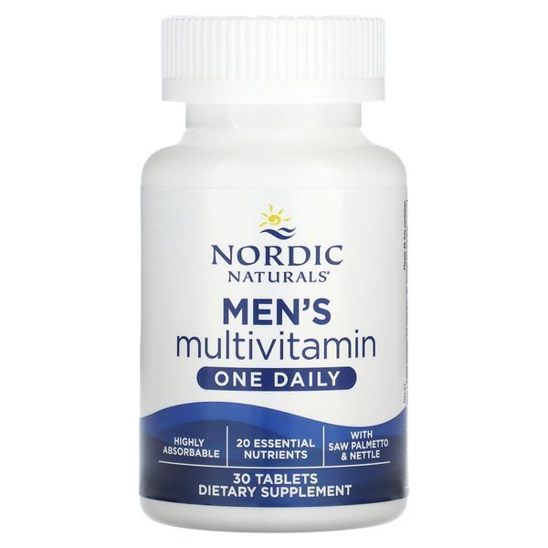 Мультивітаміни для чоловіків, 1 раз на день, Men's Multivitamin, One Daily, Nordic Naturals, 30 таблеток