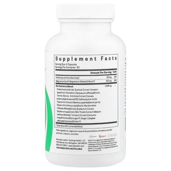 Поживні речовини для жовчного міхура, Gallbladder Nutrients, Supports Bile Production & Flow, Seeking Health, 120 вегетаріанських капсул