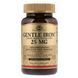 Хелатное Железо, 25 мг, Gentle Iron, Solgar, 180 вегетарианских капсул