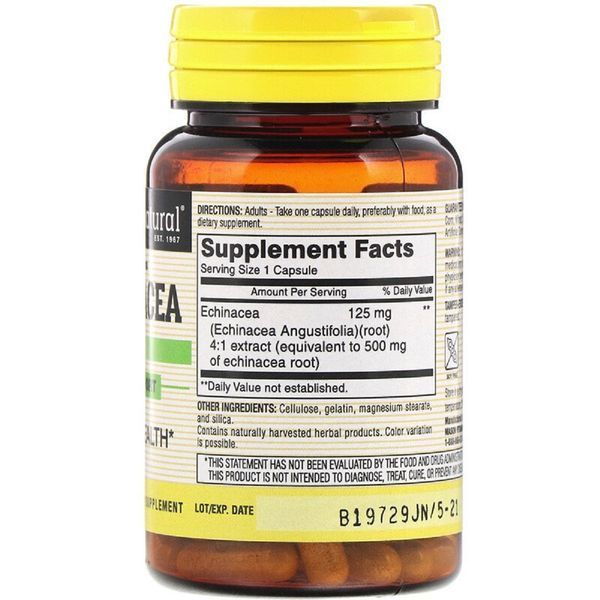 Ехінацея, Echinacea, Mason Natural, 60 капсул