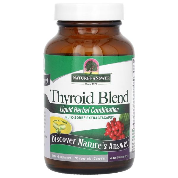 УЦІНКА Суміш для щитовидної залози, Thyroid Blend, Nature's Answer, 90 вегетаріанських капсул (м'ята коробка)