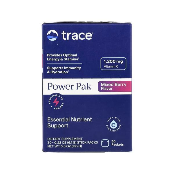 Електроліти, смак ягід, Power Pak, Trace, 30 пакетів по 6 гр