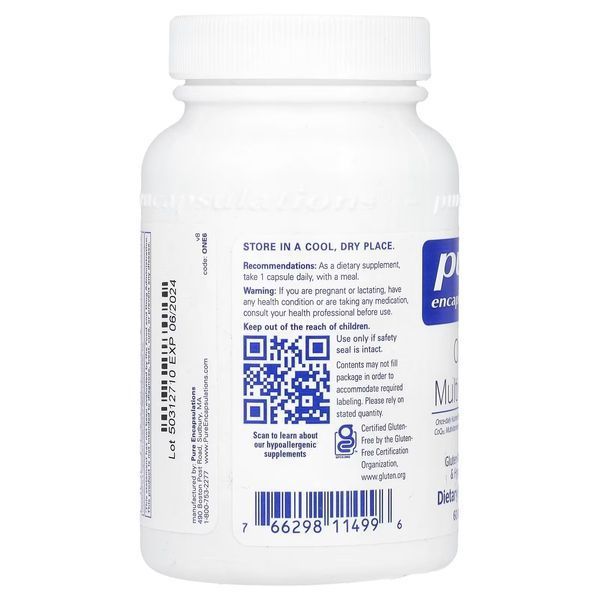 Мультивитамины, O.N.E. Multivitamin, Pure Encapsulations, 60 капсул