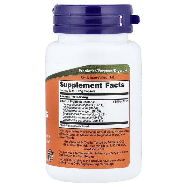 Пробіотичний комплекс, 4x6 Acidophilus, Now Foods, 60 вегетаріанських капсул
