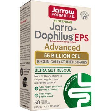 Пробіотики, 55 млрд КУО, Jarro-Dophilus EPS, Jarrow Formulas, 30 вегетаріанських капсул
