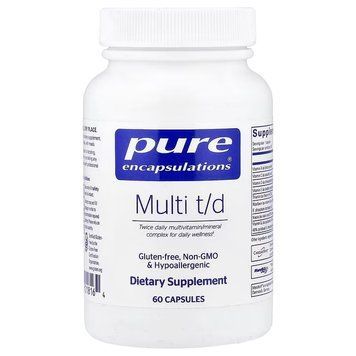 Мультивітаміни, Multi T/D, Pure Encapsulations, 60 капсул