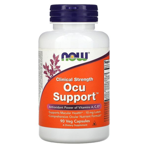 Підтримка Очей, Clinical Strength Ocu Support, Now Foods, 90 капсул