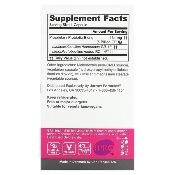 Пробіотики Для Жінок, Жіночий дофілус, 5 млрд КУО, Women's Fem Dophilus, Jarrow Formulas, 60 вегетаріанських капсул