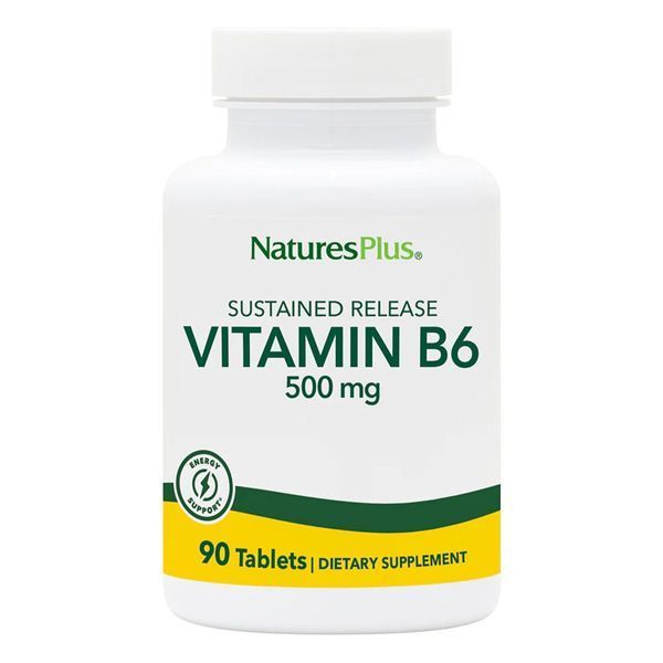 Вітамін B6, 500 мг, Natures Plus, 90 таблеток