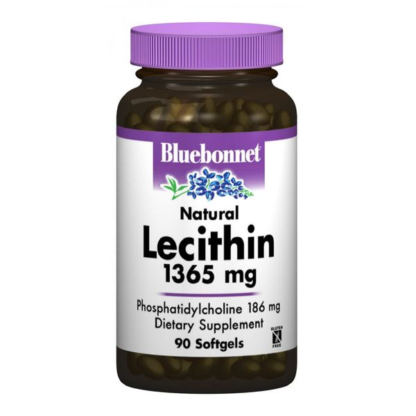 Натуральний Лецитин 1365мг, Bluebonnet Nutrition, 90 желатинових капсул