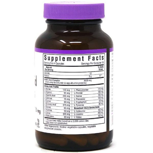 Комплекс Амінокислот 750 мг, Amino Acid, Bluebonnet Nutrition, 60 вегетаріанських капсул
