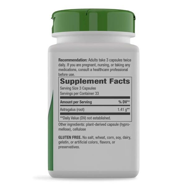 Корень Астрагала, Astragalus Root, Nature's Way, 470 mg, 100 Капсул
