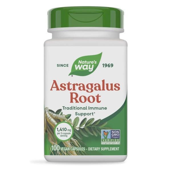 Корень Астрагала, Astragalus Root, Nature's Way, 470 mg, 100 Капсул