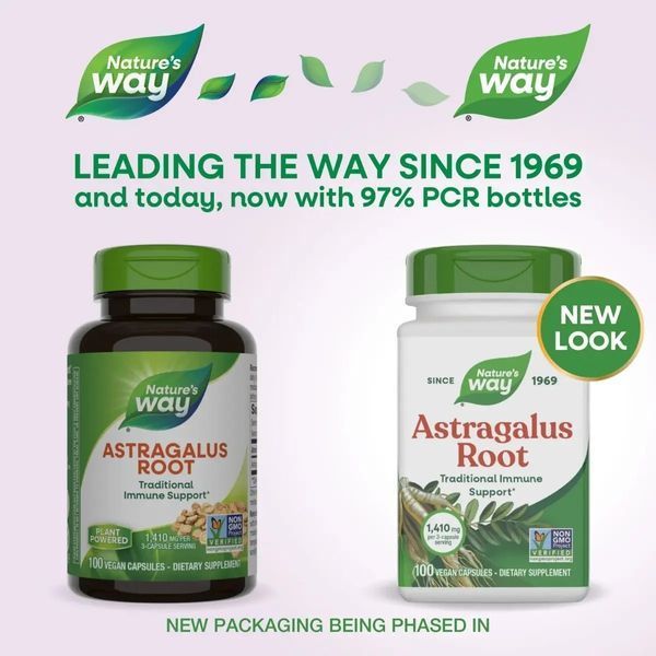 Корень Астрагала, Astragalus Root, Nature's Way, 470 mg, 100 Капсул