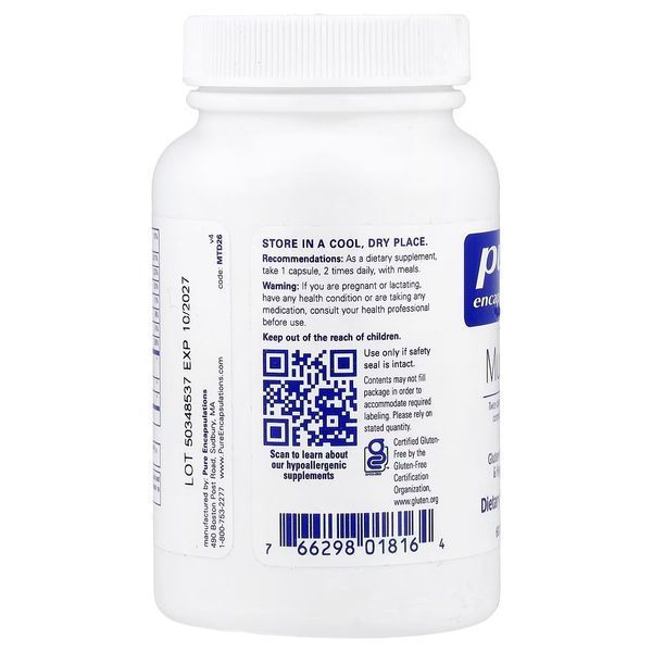 Мультивитамины, Multi T/D, Pure Encapsulations, 60 капсул