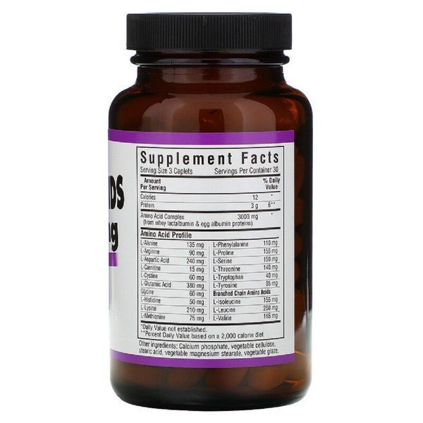 Комплекс Аминокислот 1000 мг, Amino Acid, Bluebonnet Nutrition, 90 капсул
