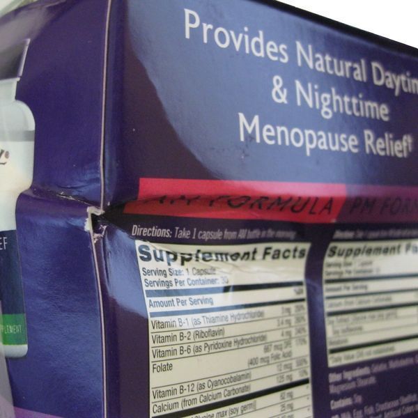 УЦЕНКА Полный Комплекс для Облегчение Менопаузы, Complete Balance, Menopause Relief, Natrol, две баночки по 30 капсул в каждой (мятая коробка)
