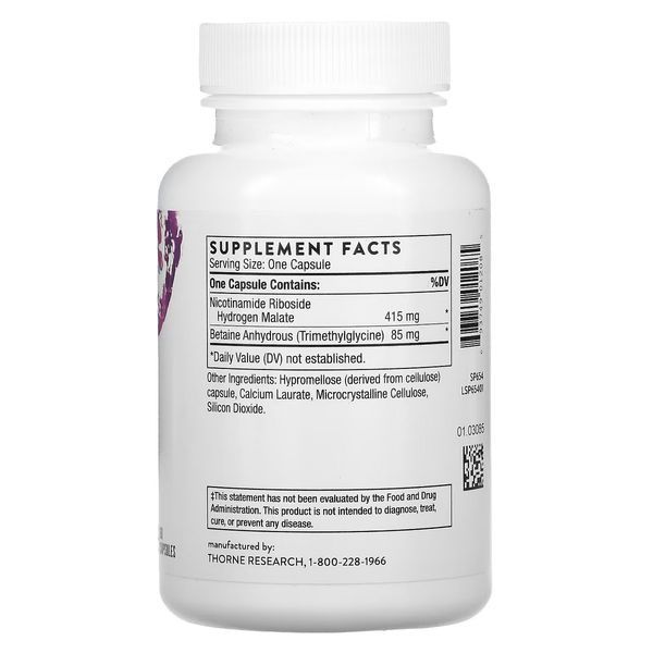 Нікотинамід Рибозид, 415 мг, Nicotinamide Riboside, NiaCel 400, Thorne Research, 60 капсул