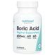 Борная кислота для женщин, 600 мг, Women, Boric Acid, Vaginal Suppository, Nutricost, 60 вагинальных капсул