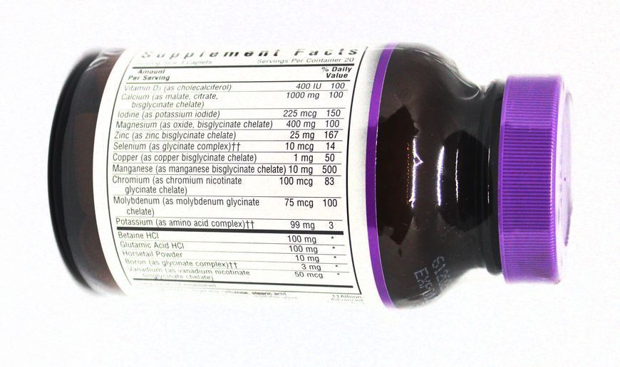 Хелатні Мультімінерали без Заліза, Albion, Bluebonnet Nutrition, 60 капсул
