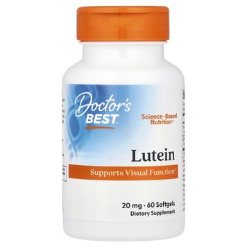 Лютеїн, 20 мг, Lutein, Doctor's Best, 60 капсул