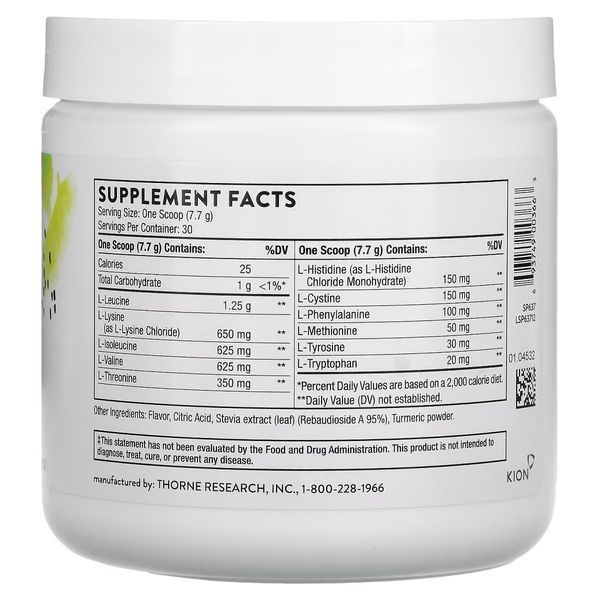 Комплекс амінокислот, смак лимона, Amino Complex, Thorne Research, 231 г