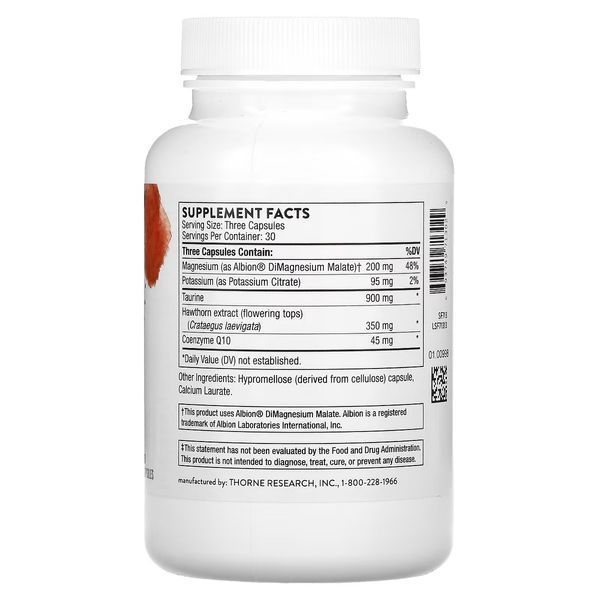 Комплекс для здоров'я серця з коензимом Q10 та глодом, Heart Health Complex with CoQ10 and Hawthorn, Thorne Research, 90 капсул