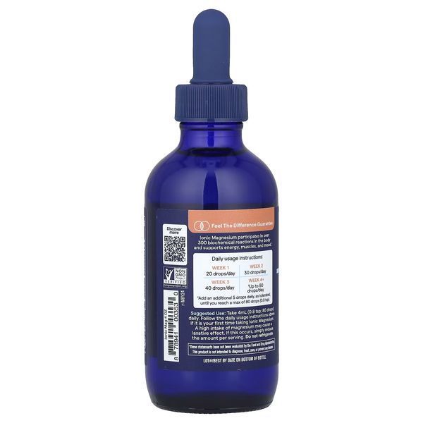 Магний ионизированный в каплях, 400 мг, Ionic Magnesium, Trace Minerals, 118 мл